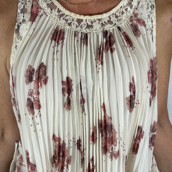 Free People Cream and Pink Floral Mini Dress - Picture 3 of 9